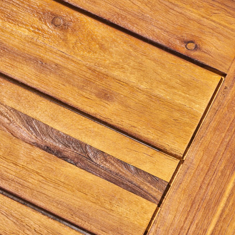 Wood Slat Panel Coffee Table - Modern Industrial Luxury Redefined Exotic Panelled Decor