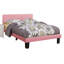 Cadre de lit simple et simple en similicuir rose-1723052275
