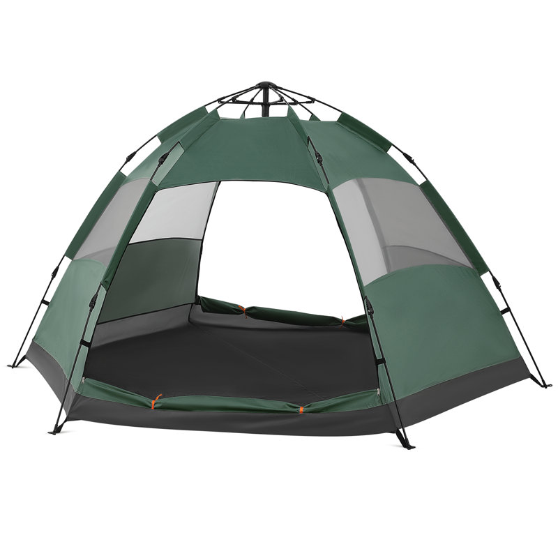 4-Person Waterproof Instant Camping Tent, Quick Setup Dome Tent with Double Layer Flysheet for Family Outdoor Adventures
