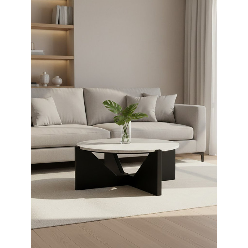 Cross Legs Coffee Table, Black