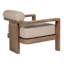 Chaises longues modernes en bois d'eucalyptus patiné avec coussins confortables