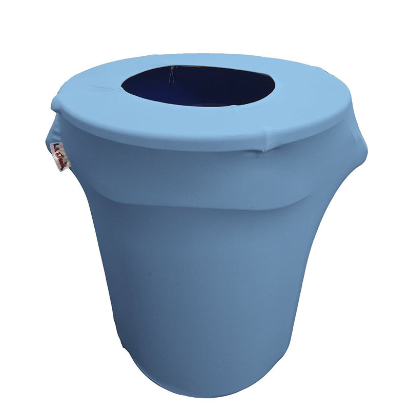 Housse pour poubelle extensible en élasthanne, Bleu clair
