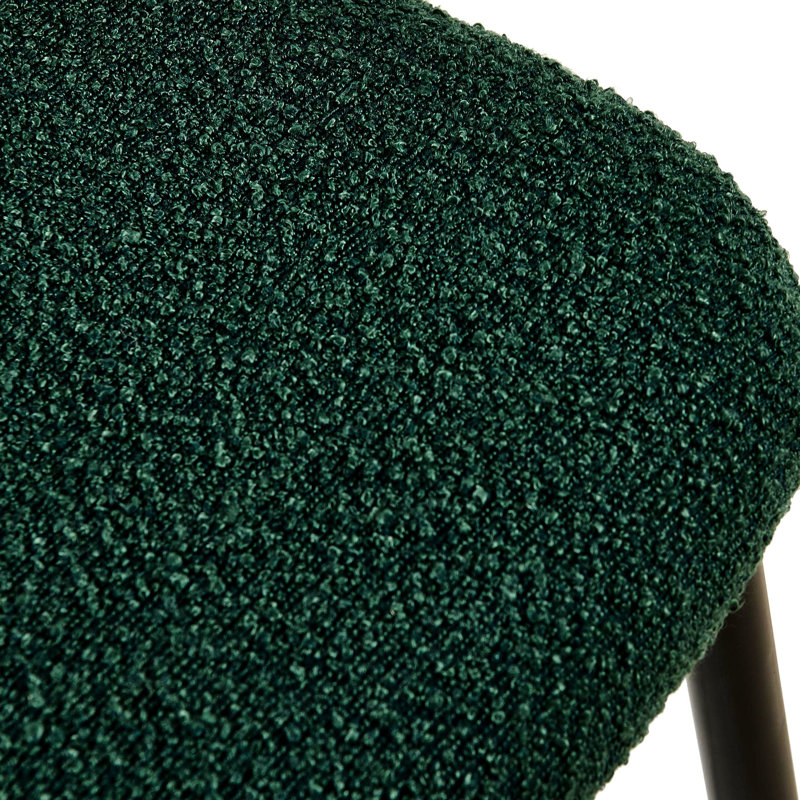 De 2 chaises de salle à manger, chaises rembourrées pour la zone, structure en métal, tissu écossais, mousse haute, dossier moderne, base solide, tissu, style