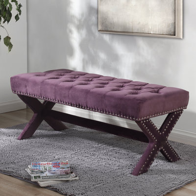 Banc en velours capitonné Lovell