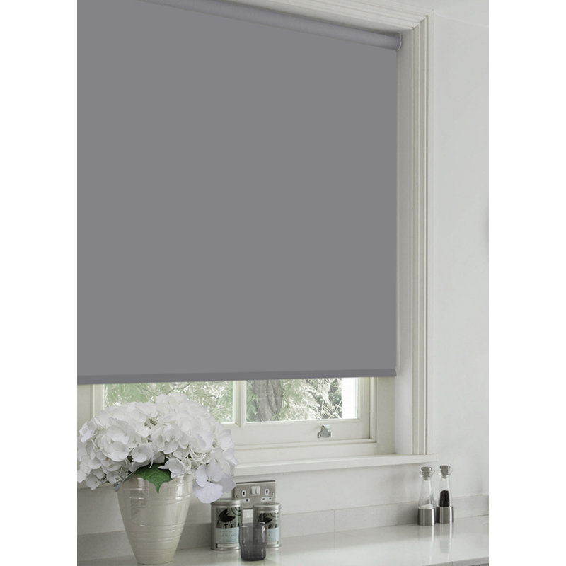 Rideaux occultant sans cordon, gris, L 32 po x L 77 po
