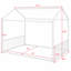 Sturdy Metal House Frame Bed: Montessori-Inspired Low-Profile Sleeper With Safety Rails For Independence-1064202312