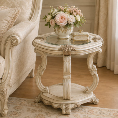 Platine De Royale Champagne End Table