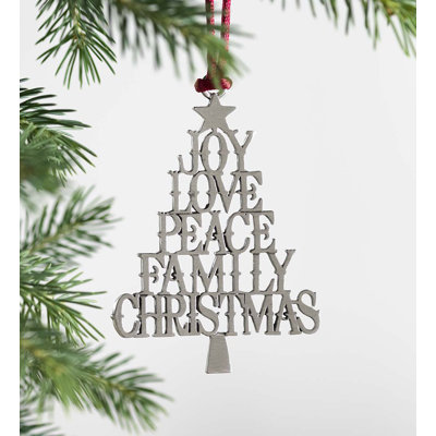 3.5'' Metal Holiday Shaped Ornament