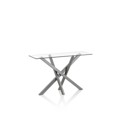 Goree 120cm Glass Top Console Table