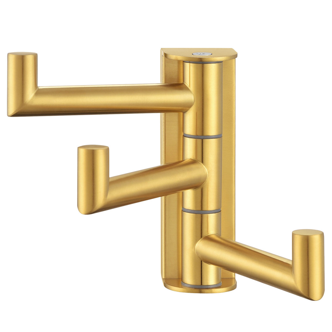 Wall Mounted Stainless Steel Triple Swivel  Towel Hook AngleSimple 