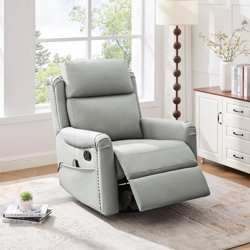 Fauteuils inclinables confort avec massage à 8 points, gris réglable pour la maison