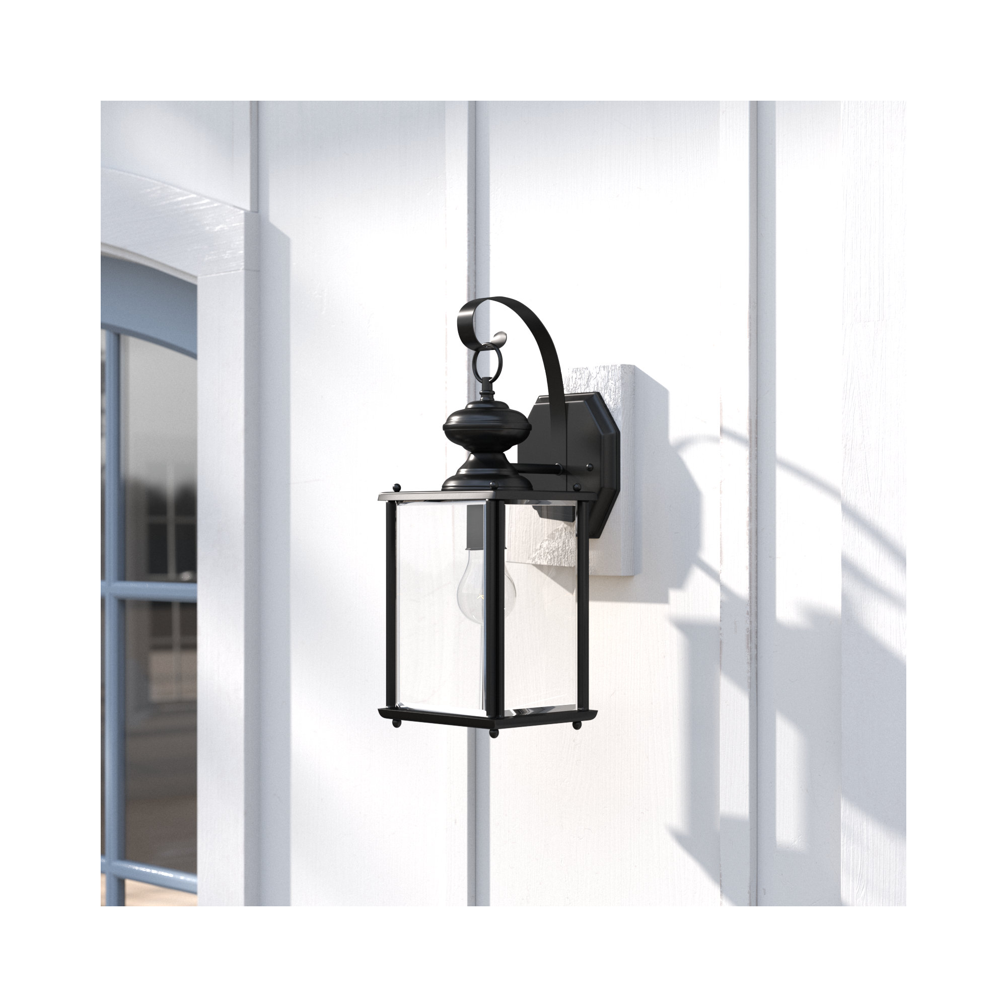 Tiernan Single Light Outdoor Wall Light, Black