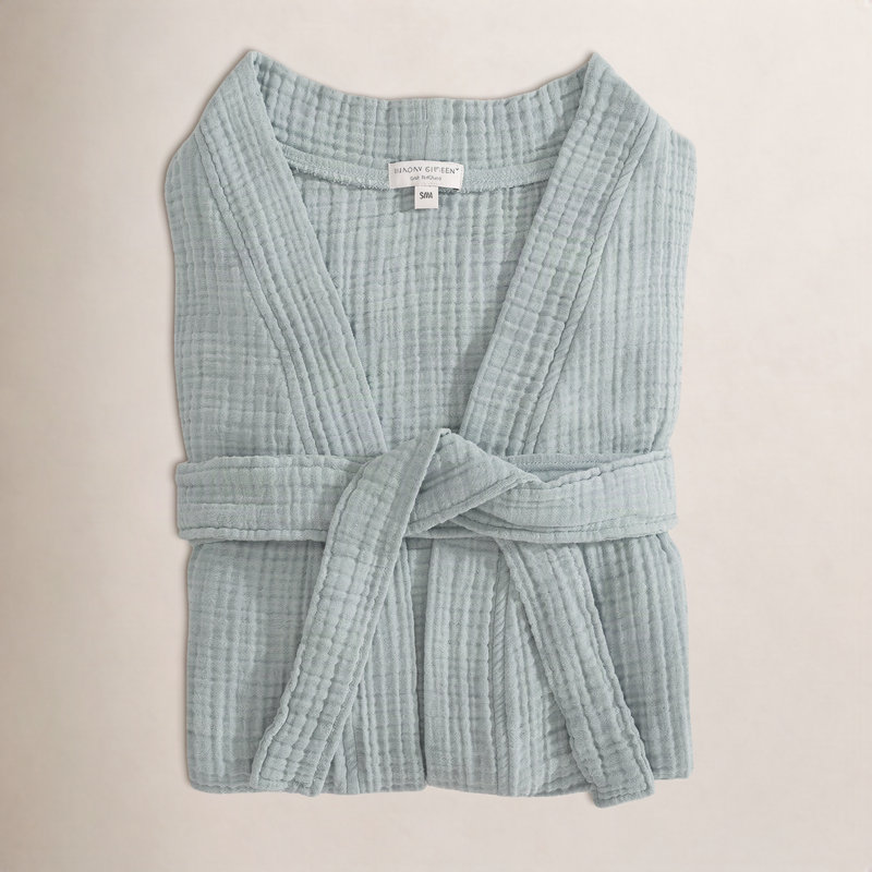 Kimono en mousseline de coton, P / M, Jade