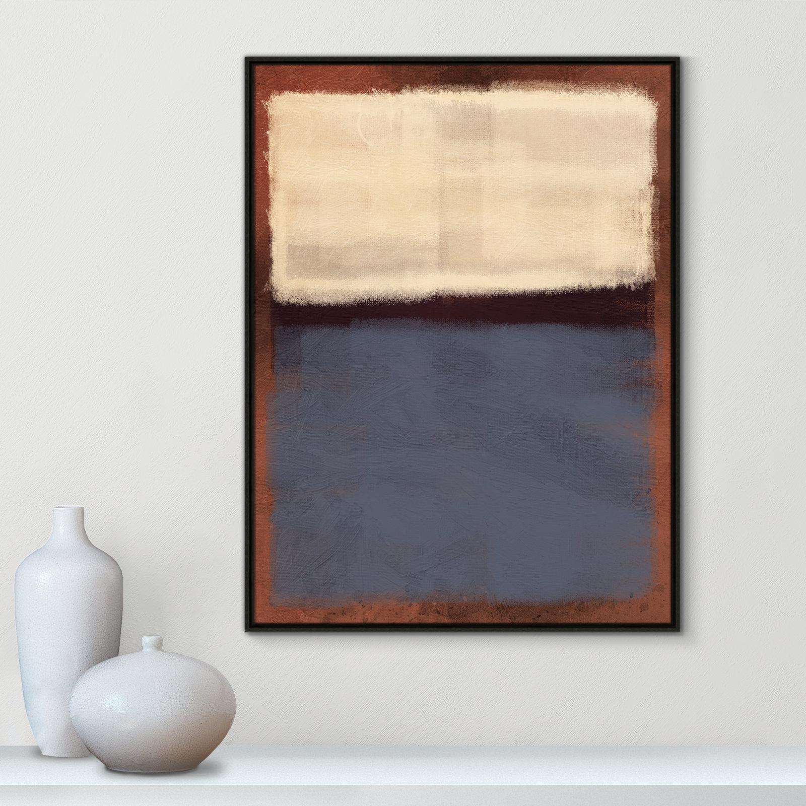 Coronado "Alabaster Burst" Painting, 41.5" H x 31.5" W x 2" D, Espresso Framed