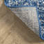 Tapis oriental bleu foncé / blanc Utterback-24827147