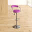 Tabouret de bar contemporain en vinyle réglable en hauteur avec accoudoirs et base en chrome-19920408-111236762-111236763
