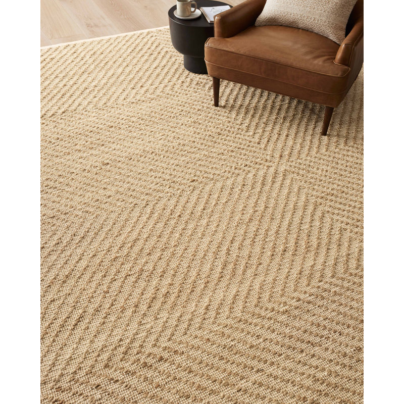 Ivory Diamond Hand-Woven 9' x 12' Cotton Blend Area Rug