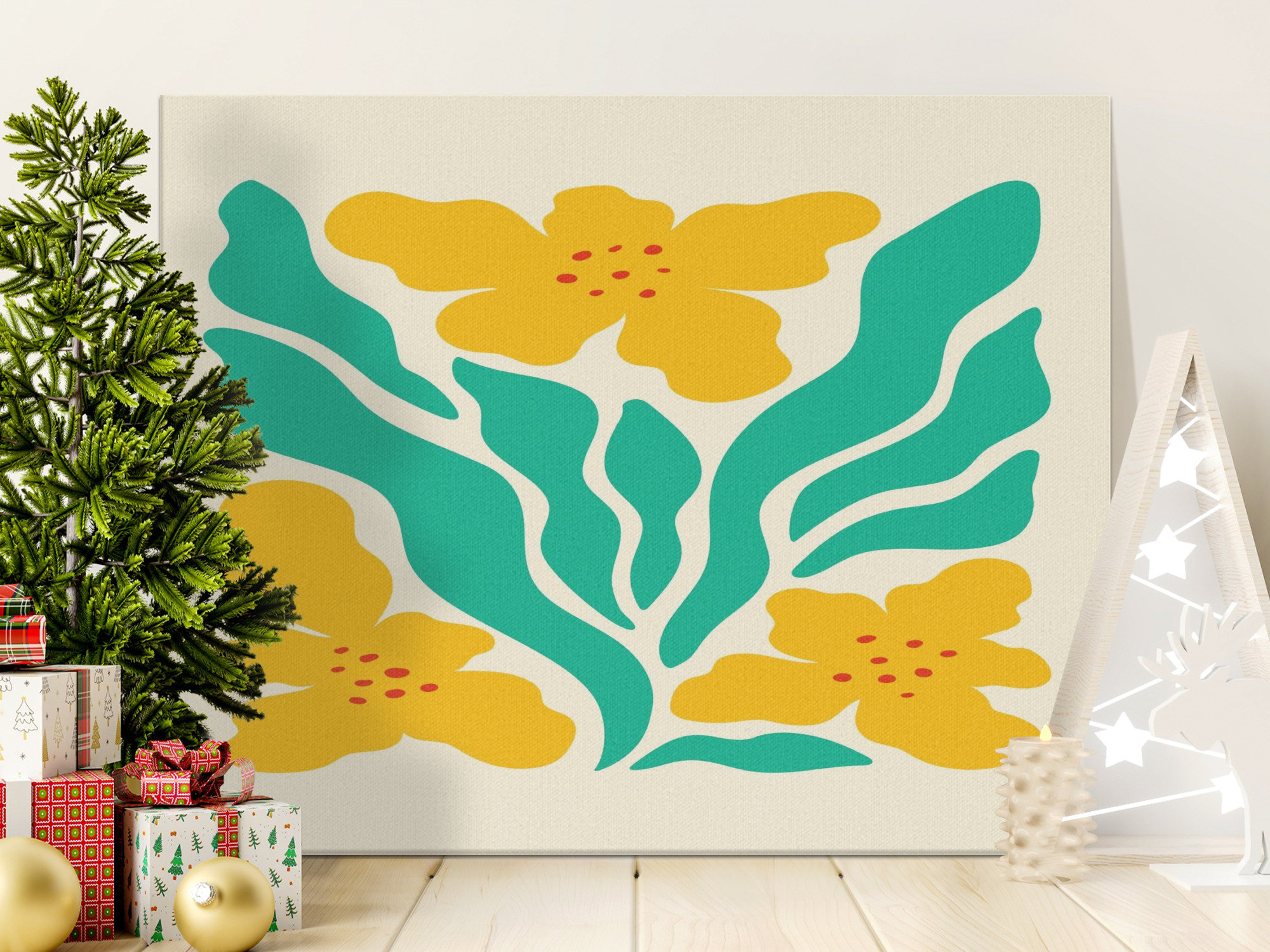 Lark Manor Floral Canvas Wall Art, Modern Matisse Inspired Print ...