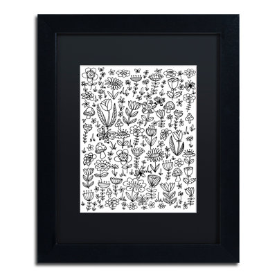 Arzel «Small Flowers», impression encadrée