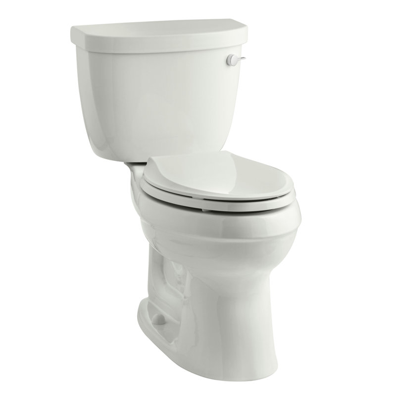 Cimarron Comfort Height Two-Piece Elongated 1.6 GPF Toilet with Aquapiston Flush Technology, Left-Hand Trip Lever and Tank Locks