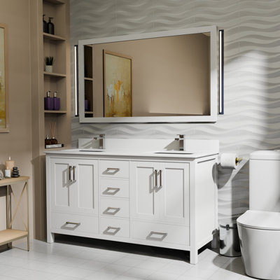 Ensemble de meuble-lavabo double 60 po Jacques