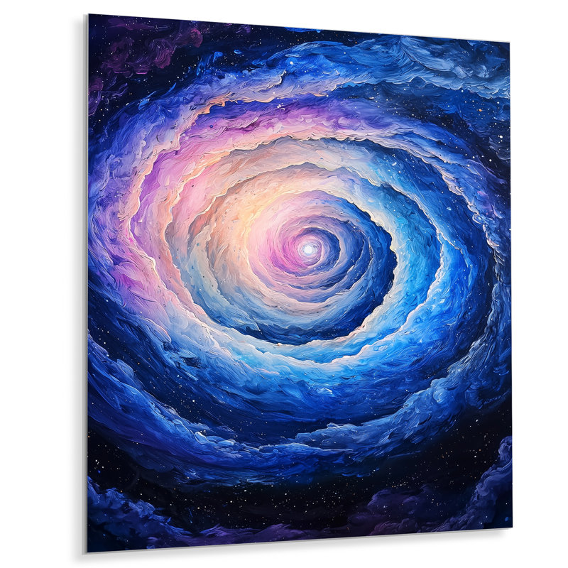 Radiant Aura of Space Vortex II - Astronomie, décor métallique, impression sur métal, H 44 po x l 34 po x P 0,84 po