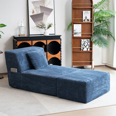 Bean Bag Chair Lounger with Ottoman Large Bean Bags Chaise Lounge Reading Chair for Adults Beanbag Sofa Couch with Foam Filled for Living Room,Bedroom by Trule