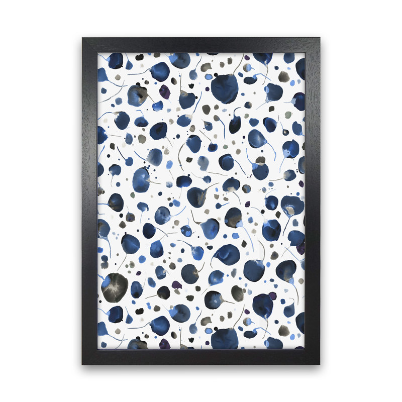 Flying Seeds Blue - Print, Black Framed, 88cm H x 64cm W x 3cm D
