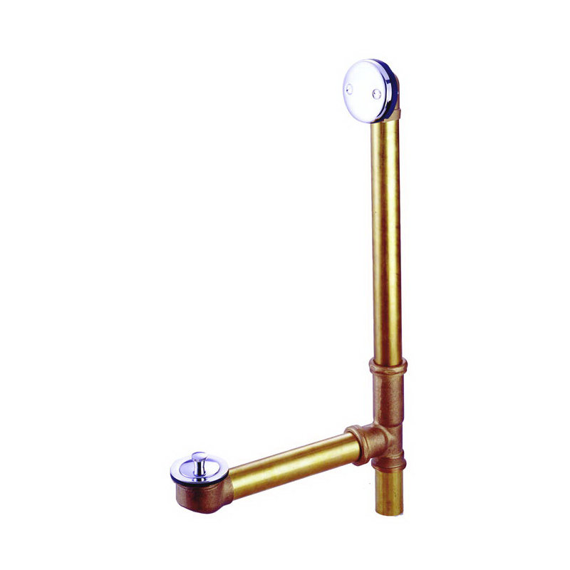 Made to Match Leg Tub Drain with Overflow, Chrome