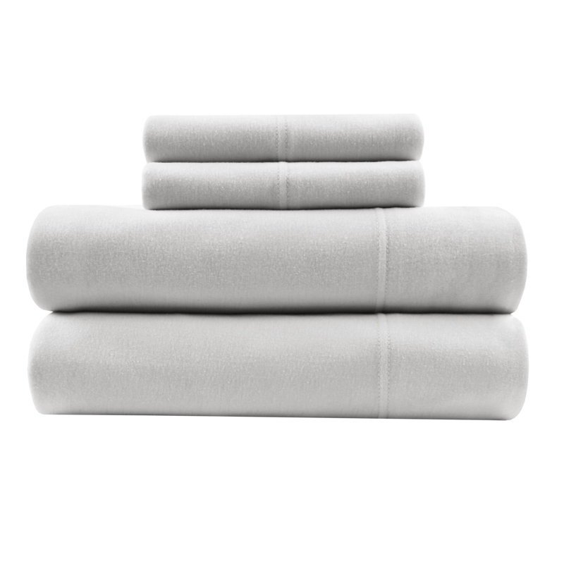 All Season King Sheets - 50% Cotton Knit Sheet Blend Charming And Attractive, King Sheet Set with 2 Pillowcases, Gray