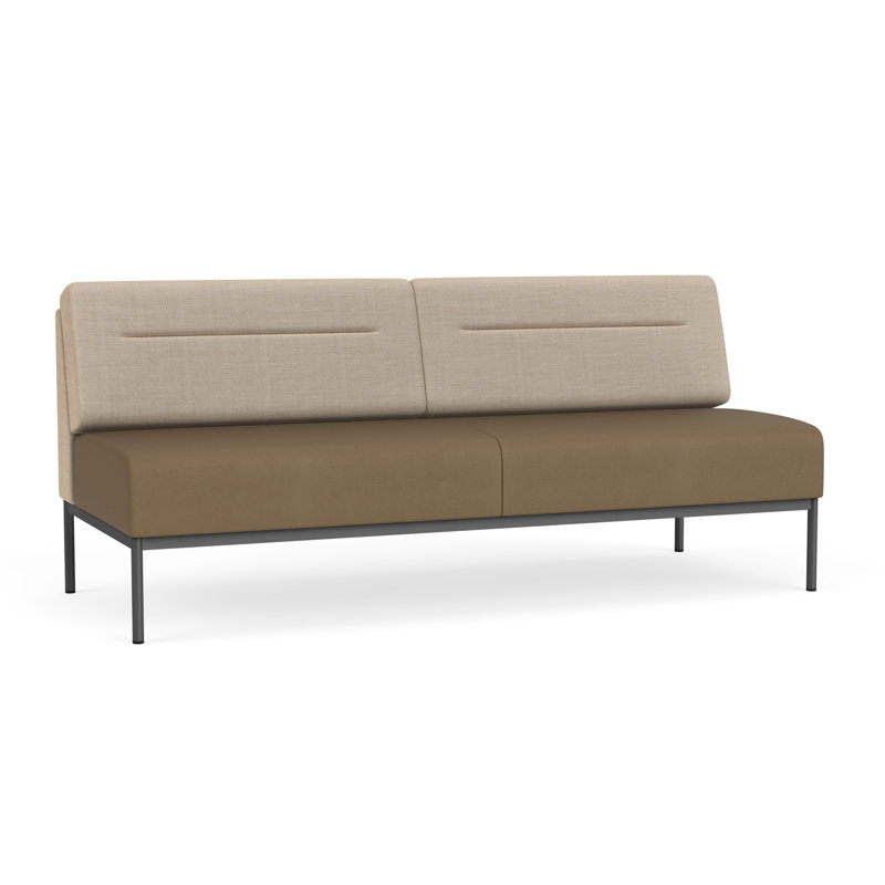 Canapé Darsey, Sans alimentation, Chambray calcaire; Patriot Plus taupe, Gris anthracite