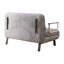 Lit convertible de 39 po, velours doux réglable, structure en métal, 2 sièges, coussin et coussin de 39 po gris, siège en acier robuste de 18,1 po pour la maison-532684229