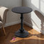 Table de bout ronde 2p, table d'appoint vintage en métal pour les thés, table de chevet de style léger, base