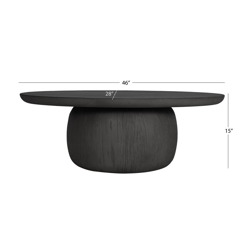 Table basse en chêne Gasaway, Noir