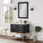 Drakeford Rea 36" Single Bathroom Vanity Set With Grain White Composite Stone Countertop With Mirror-1445015169-1445015294