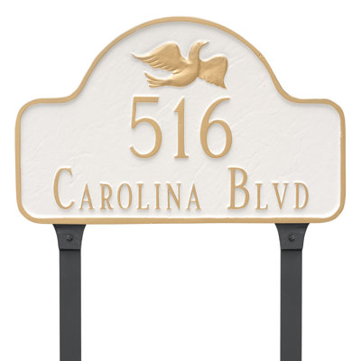 Plaque d'adresse avec colonnettes Dove Arch