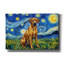  «Rhodesian Ridgeback Starry Night» par Rich Monet, art mural sur toile, 60 po x 40 po-1670096291