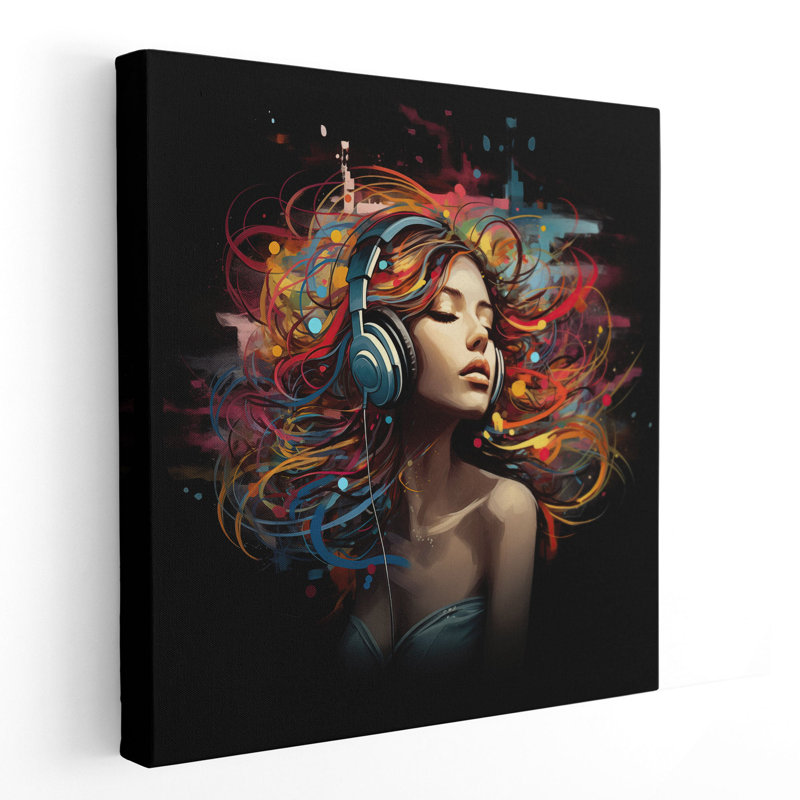 La musique guérit 2 impressions, Cadre flottant blanc, H 24 po x l 24 po x P 1,25 po