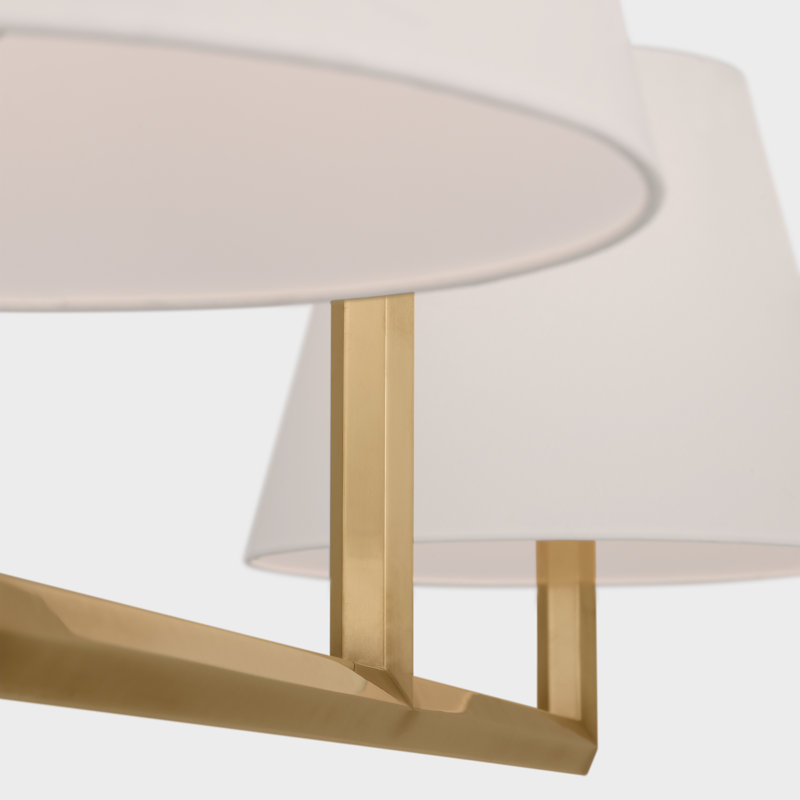 Olivier 2 - Light Chandelier, Hand-Rubbed Antique Brass