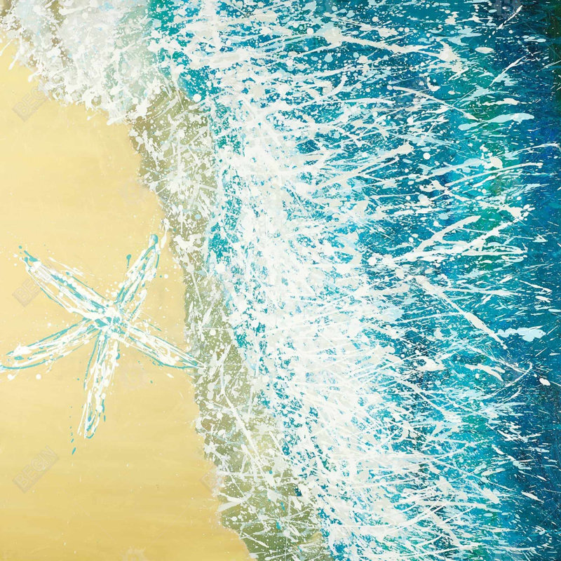 Seastar, côté gauche - Toile encadrée, décor animal marin
