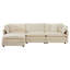 Canapé modulaire surdimensionné en forme de L avec repose-pieds réversible en chenille de café Free Combination Comfy Upholstery-129595637