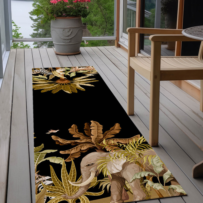Tapis intérieur / extérieur Braggs, Tapis de couloir 2 pi 3 po x 7 pi 6 po