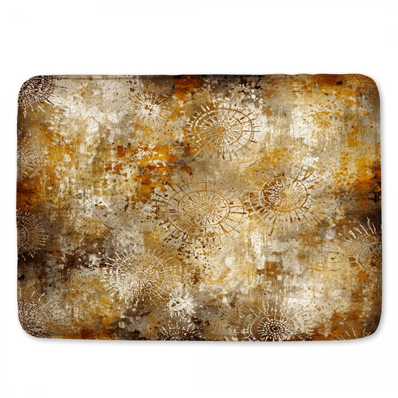 Tapis de bain Abstract Sunburst, L 34 po x L 21 po