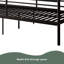 Lit de jour simple, support de lattes en métal robuste, sommier plateforme pour matelas de salon, chambre d'amis, assemblage facile