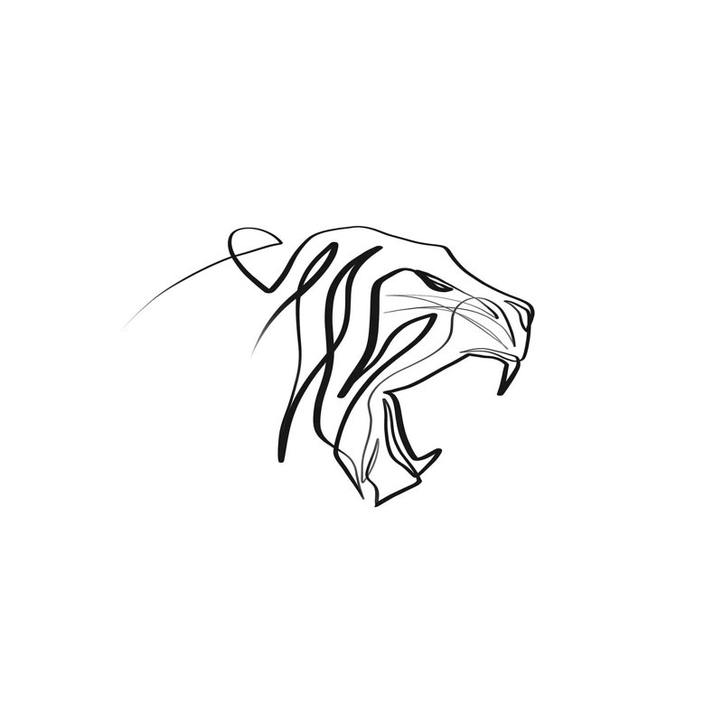 Tiger by Dane Khy - Wrapped Canvas Gallery-Wrapped Canvas Giclée, 45.72 cm H x 45.72 cm W
