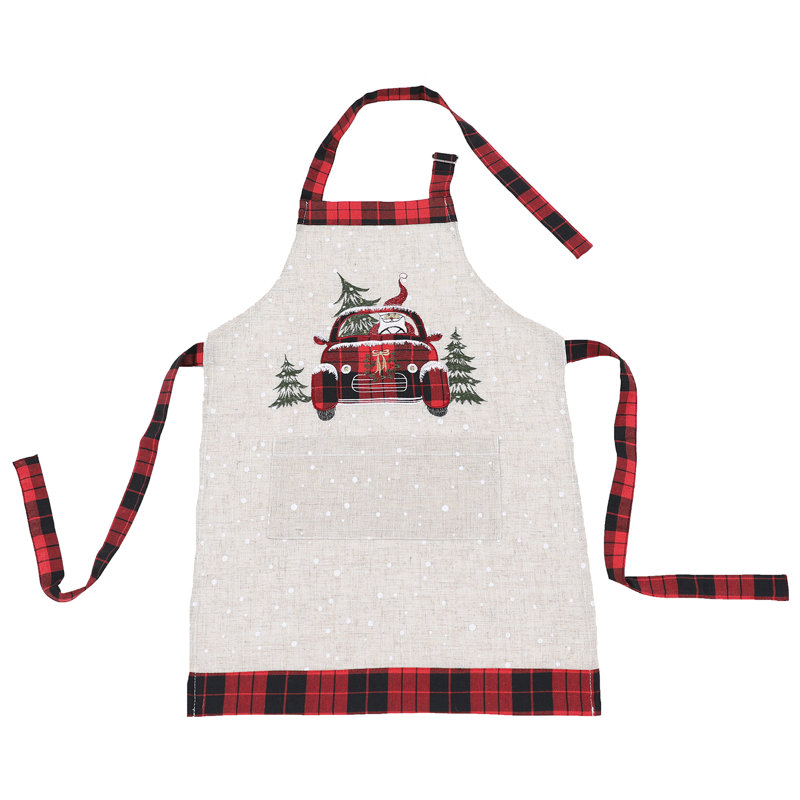 Tablier de père noël sur un tablier de voiture