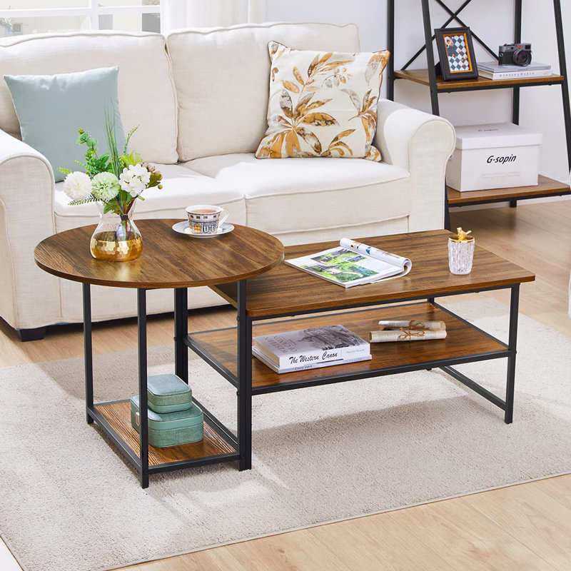 Areefa Nesting Coffee Table, Black, Black