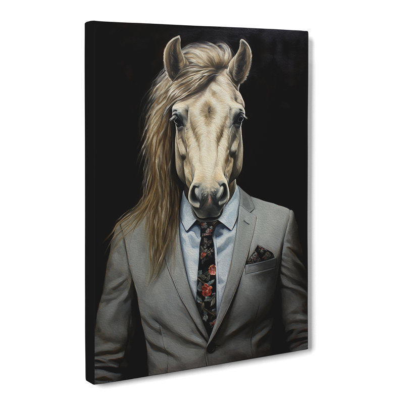 Pony In A Suit - No Frame Print, 76cm H x 50cm W x 3cm D