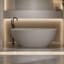 Baignoire autoportante à surface solide de 67 pouces beige-132406533