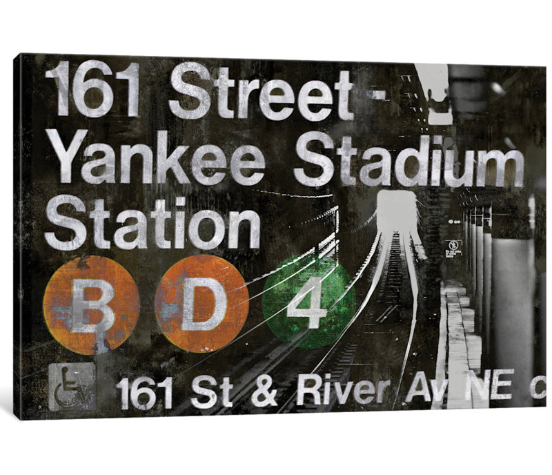 NYC Subway Station II - reproduction d'art graphique sur toile, H 26 po x l 40 po x P 1,5 po, Toile tendue